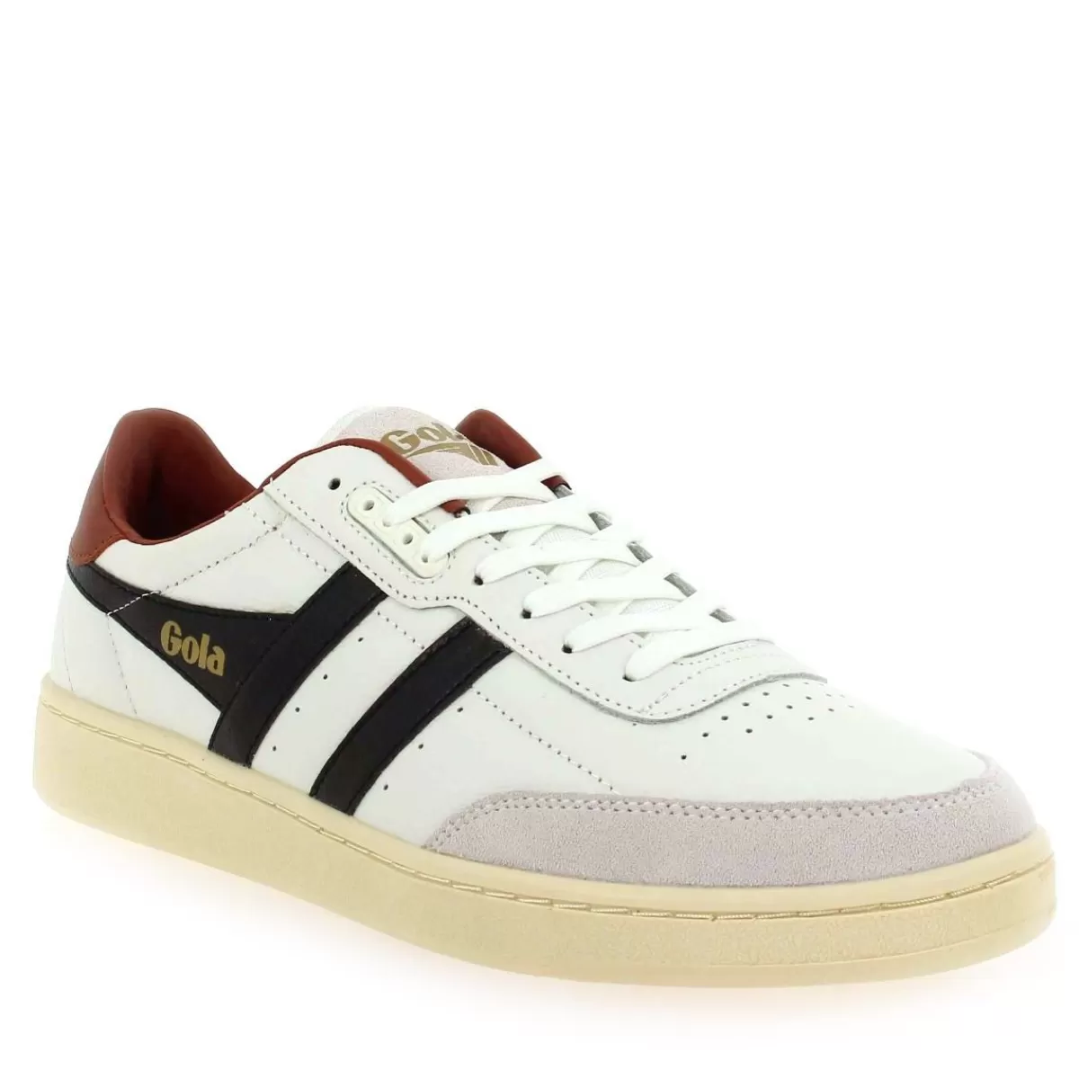 Gola Basket | Contact Leather Cmb261 - Blanc Noir