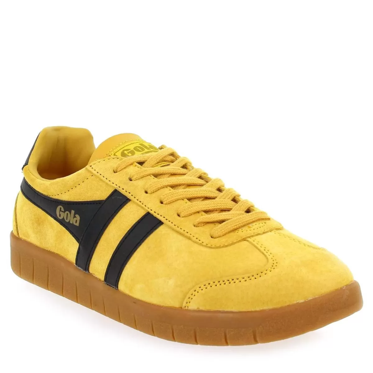 Gola Basket | Hurricane Suede Cmb046 - Jaune Noir