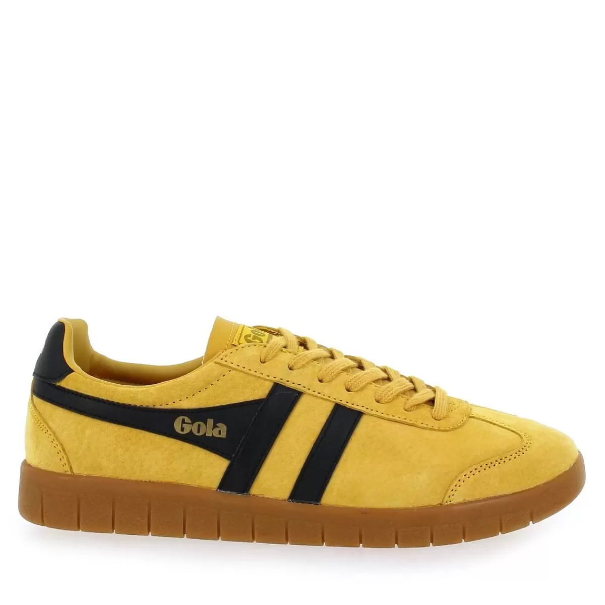 Gola Basket | Hurricane Suede Cmb046 - Jaune Noir