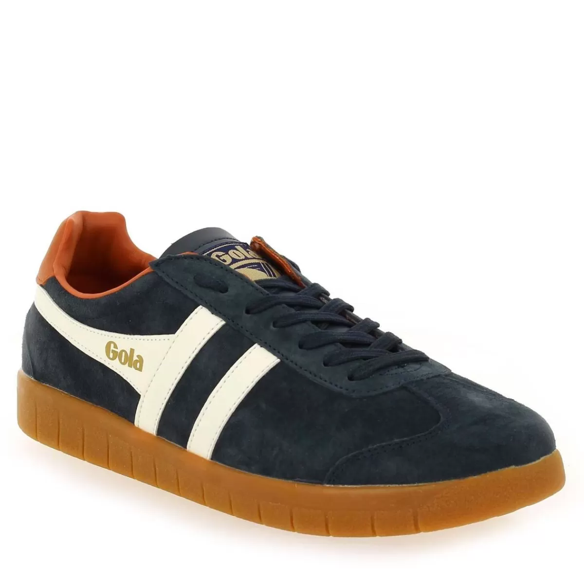 Gola Basket | Hurricane Suede Cmb046 - Marine Ecru