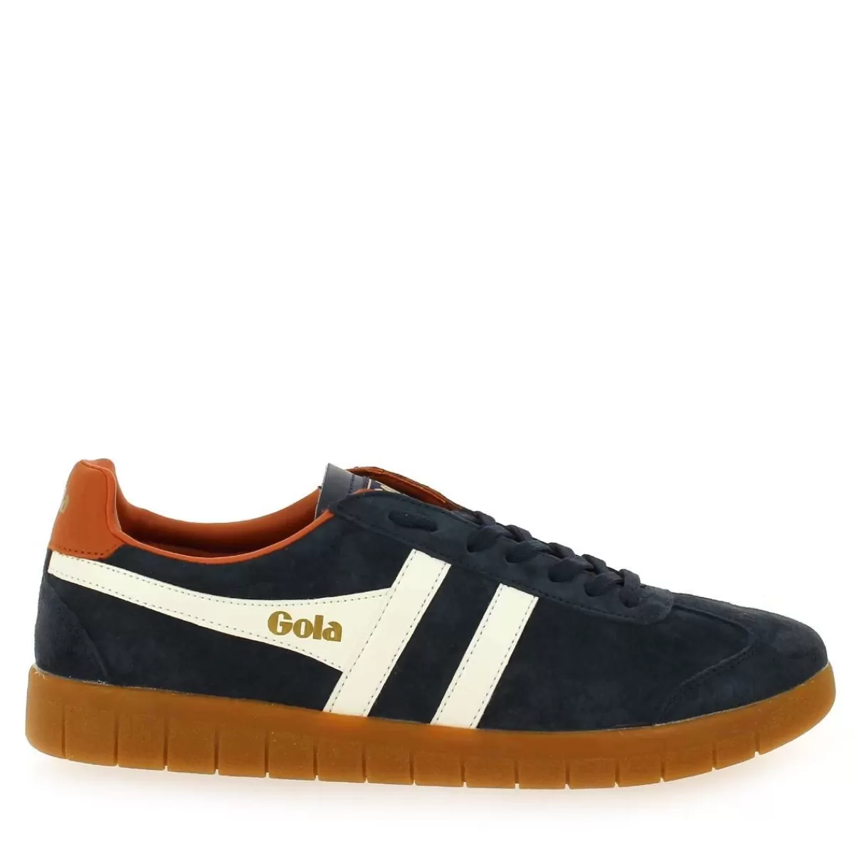 Gola Basket | Hurricane Suede Cmb046 - Marine Ecru