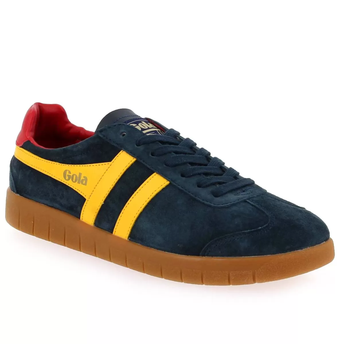 Gola Basket | Hurricane Suede Cmb046 - Marine Jaune