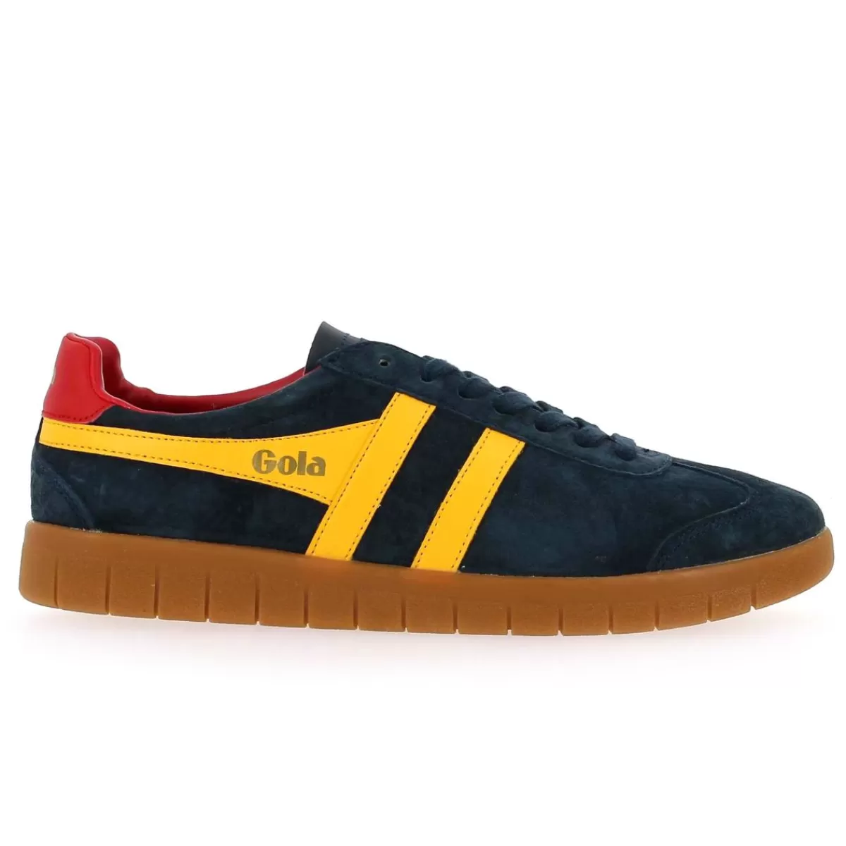 Gola Basket | Hurricane Suede Cmb046 - Marine Jaune