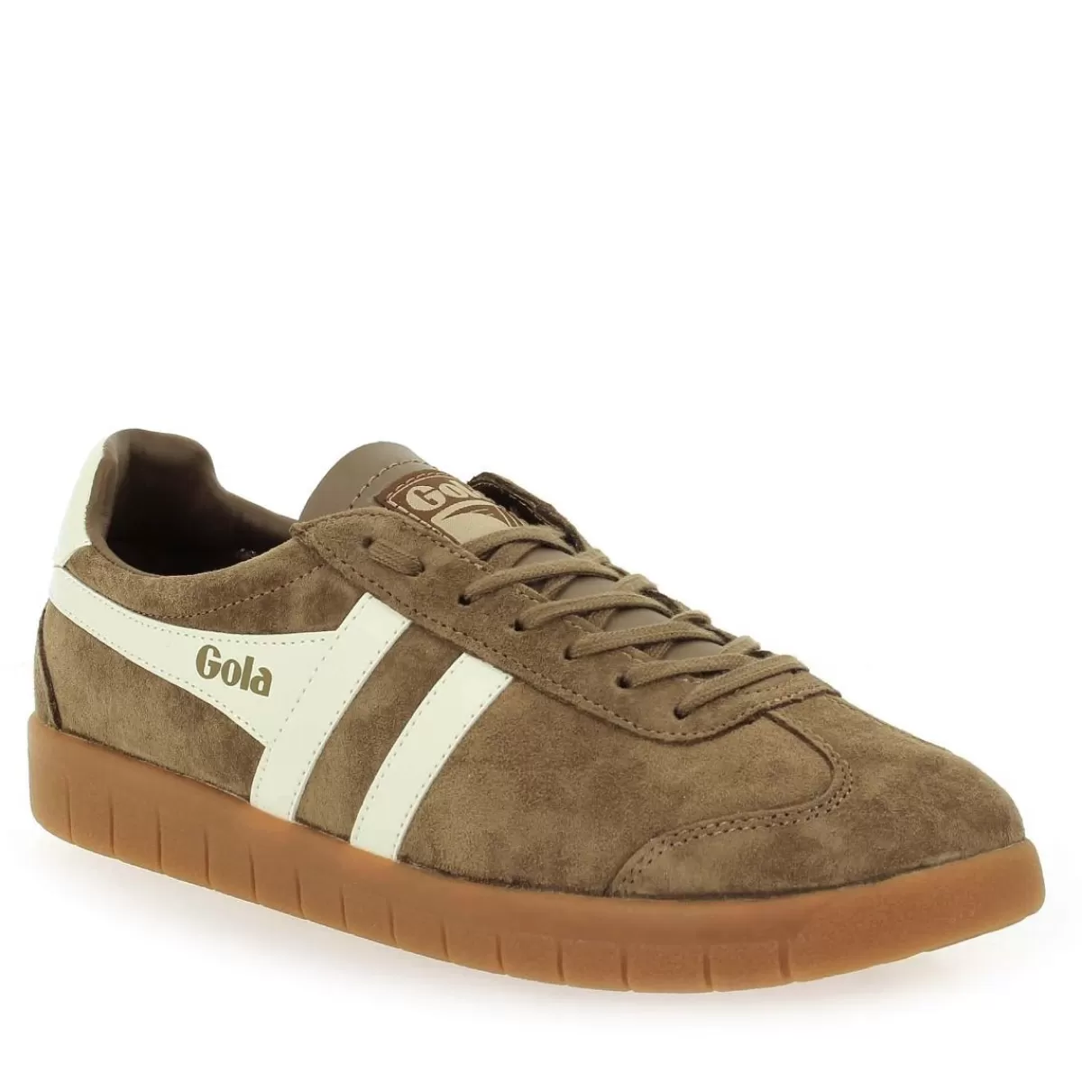 Gola Basket | Hurricane Suede Cmb046 - Tabac Ecru