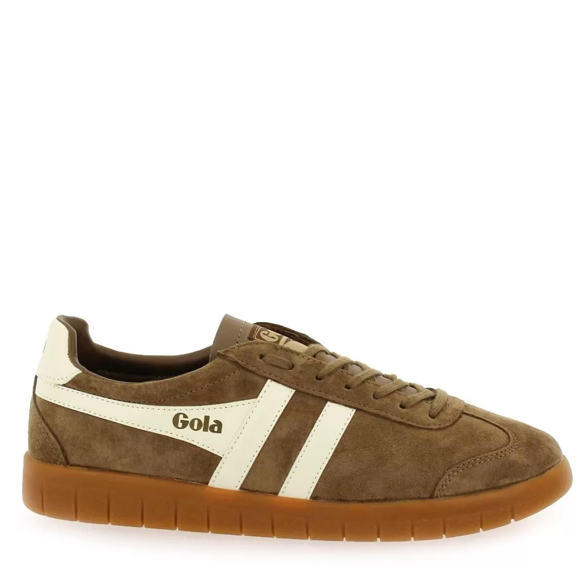 Gola Basket | Hurricane Suede Cmb046 - Tabac Ecru