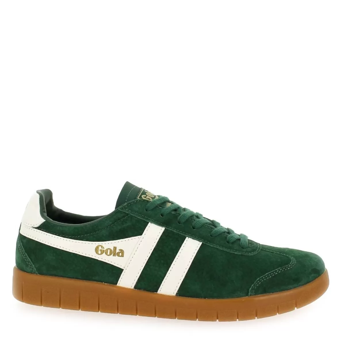 Gola Basket | Hurricane Suede Cmb046 - Vert Blanc