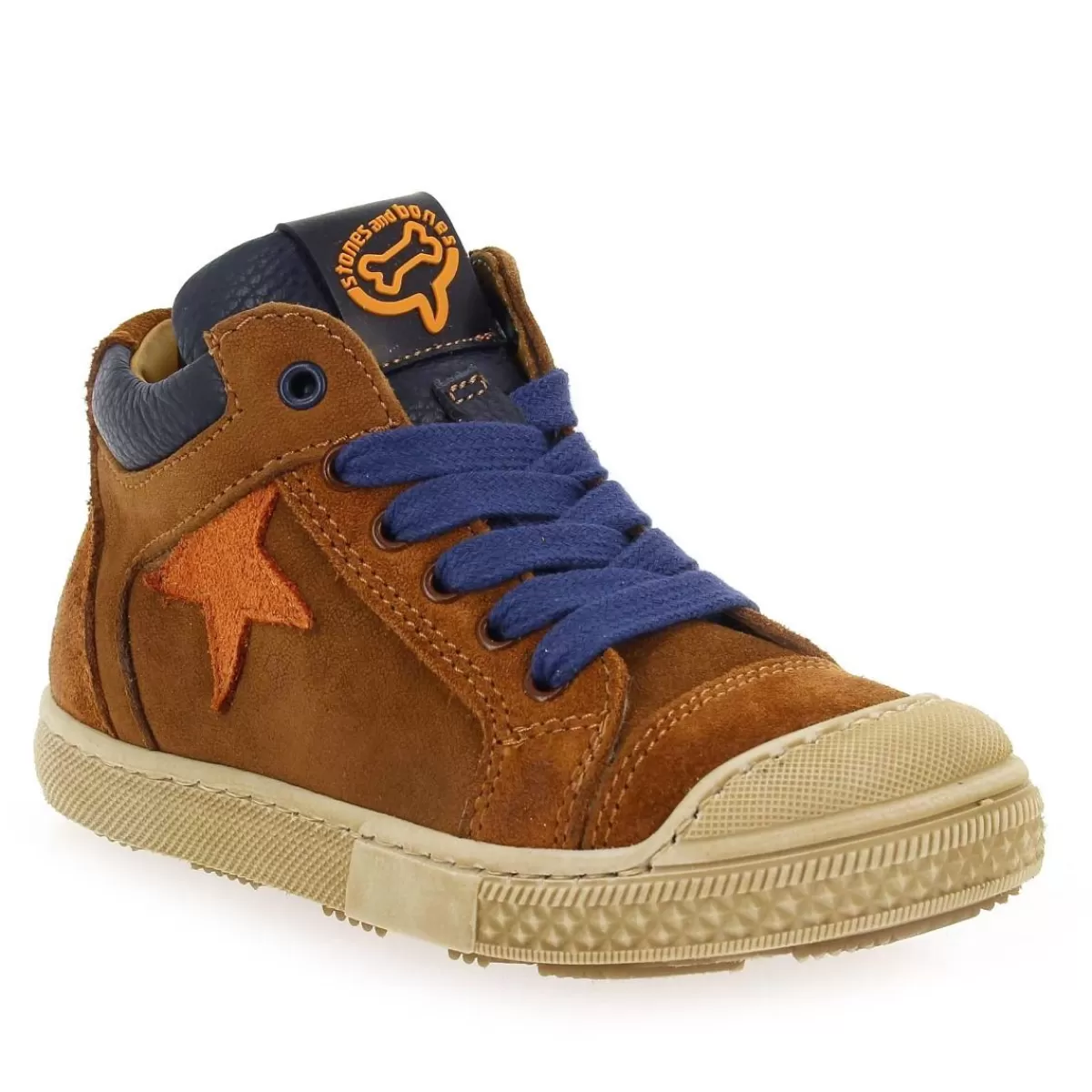 Stones and Bones Bottine | Lent H23 - Cognac Bleu