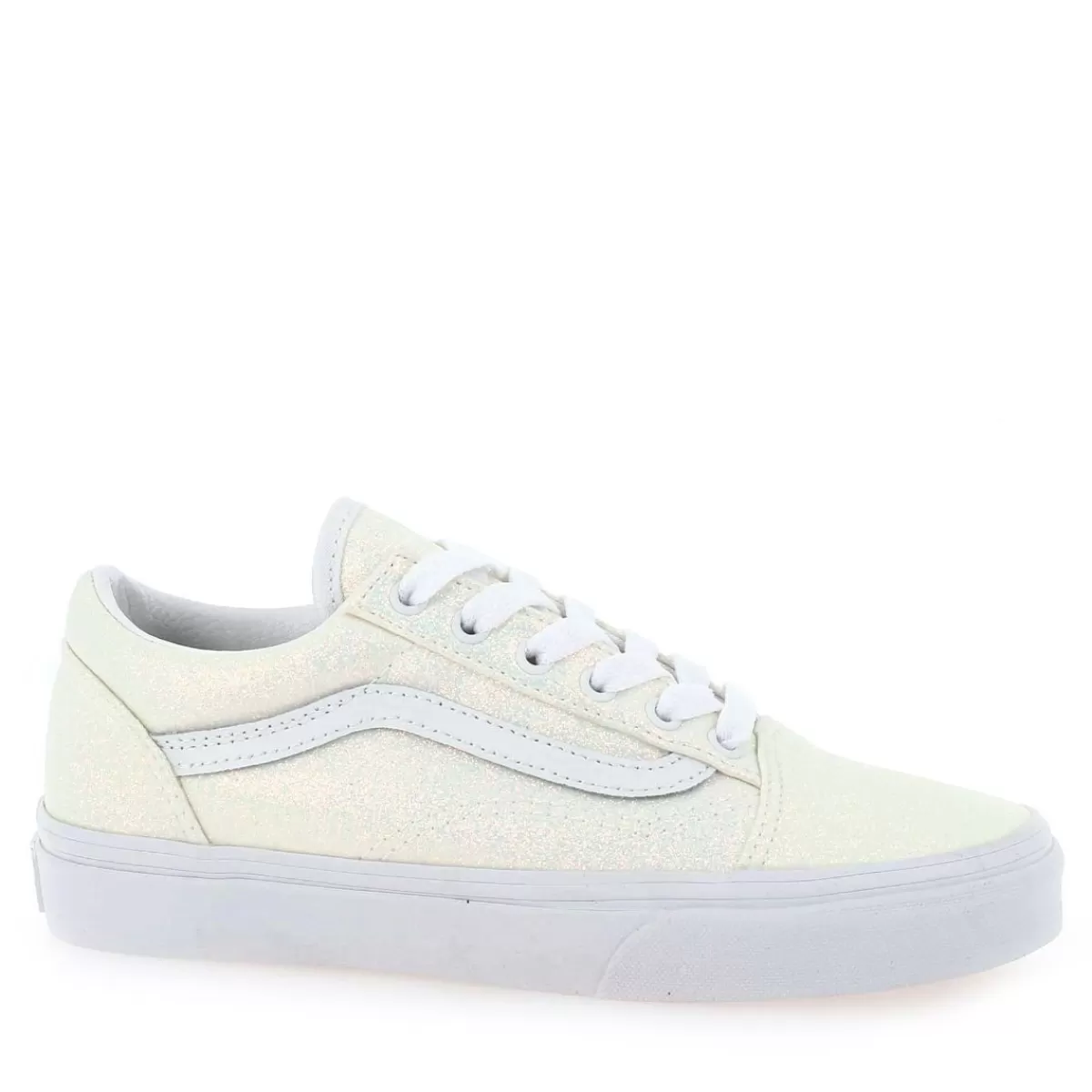 Vans Basket | Old Skool Glitter White - Blanc Paillete