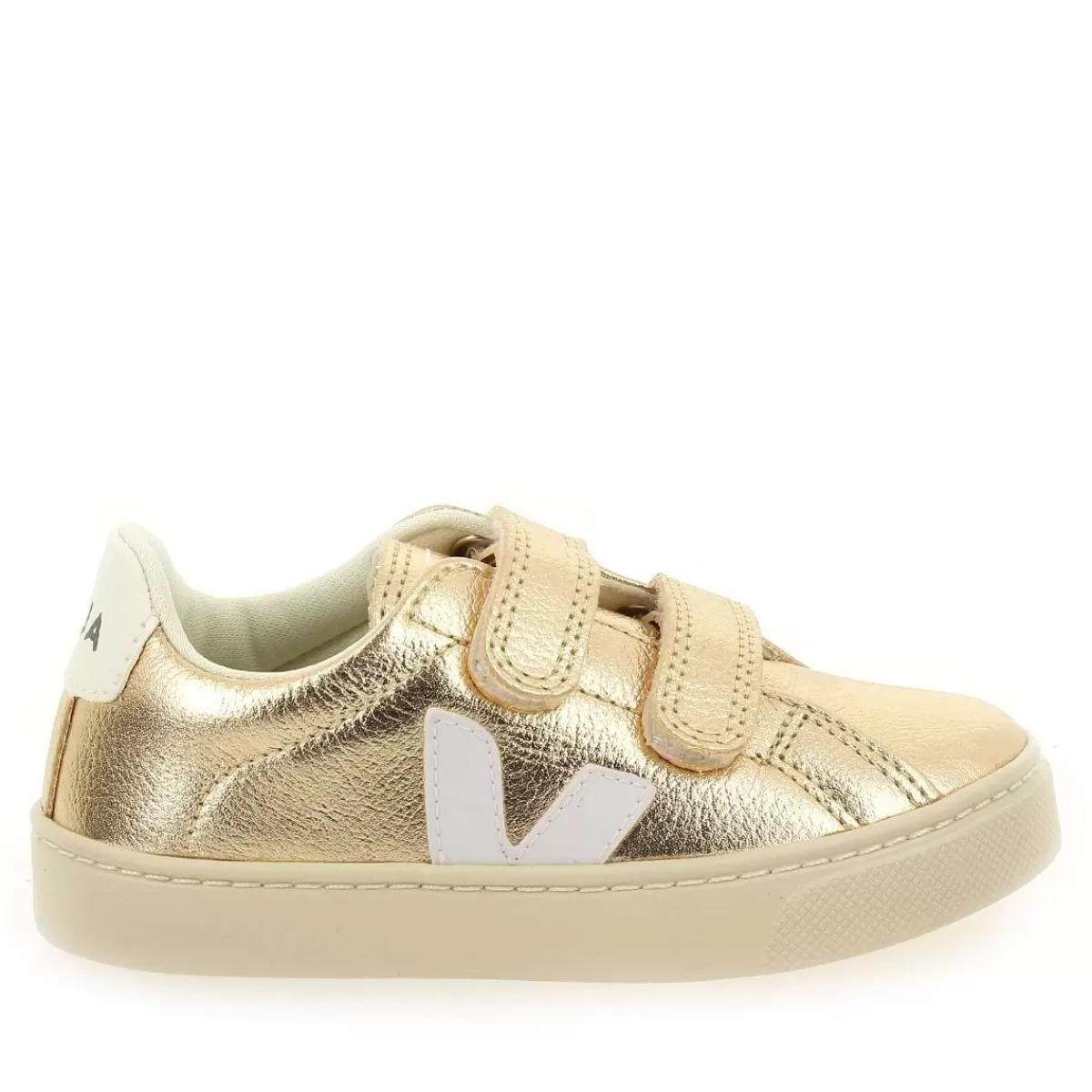 Veja Basket | Small - Esplar - Velcro - Platine Blanc