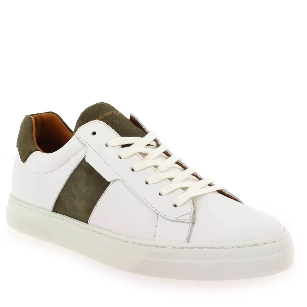 Schmoove Basket | Spark Gang Nappa/Suede - Blanc Kaki