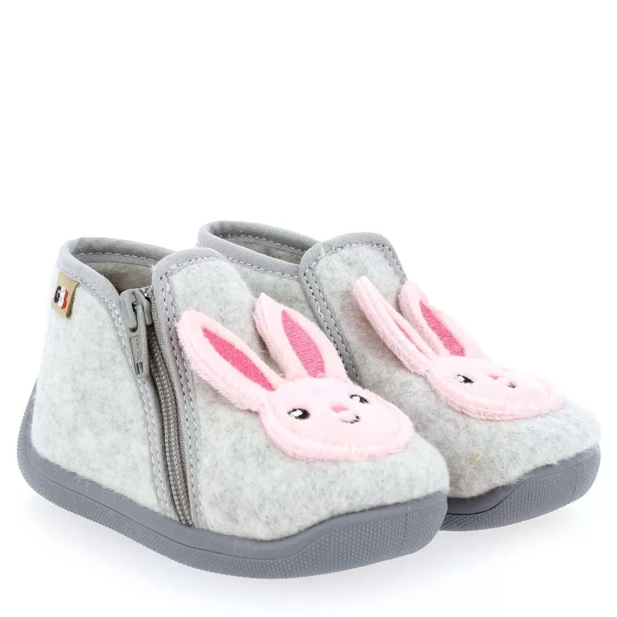 GBB Chausson | Apopotam Lapin - Gris Rose