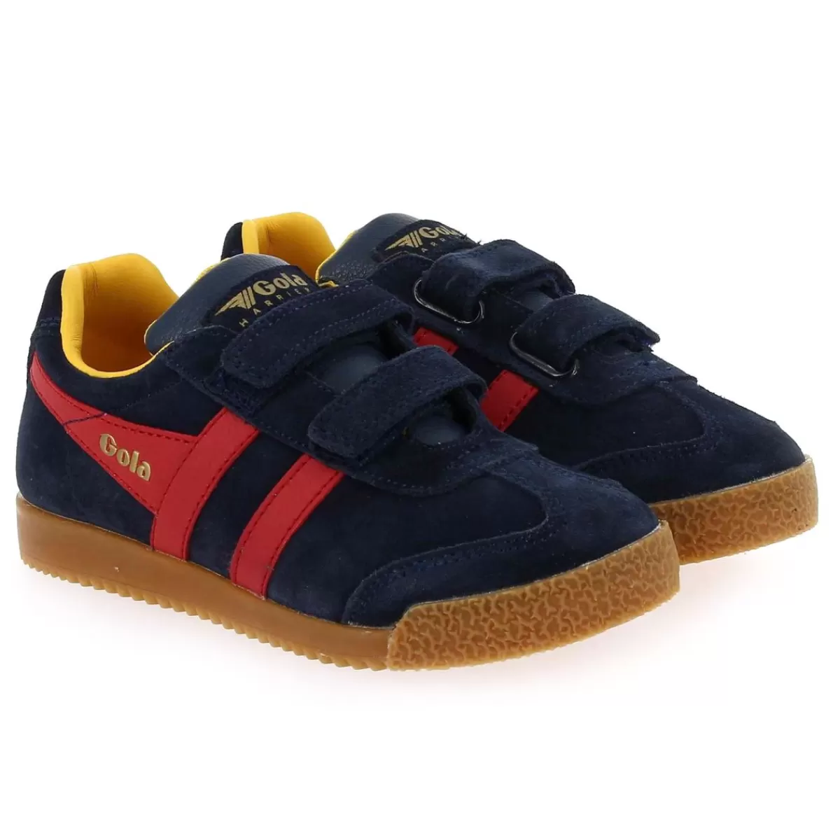 Gola Basket | Harrier Velcro Cka192 - Marine Rouge