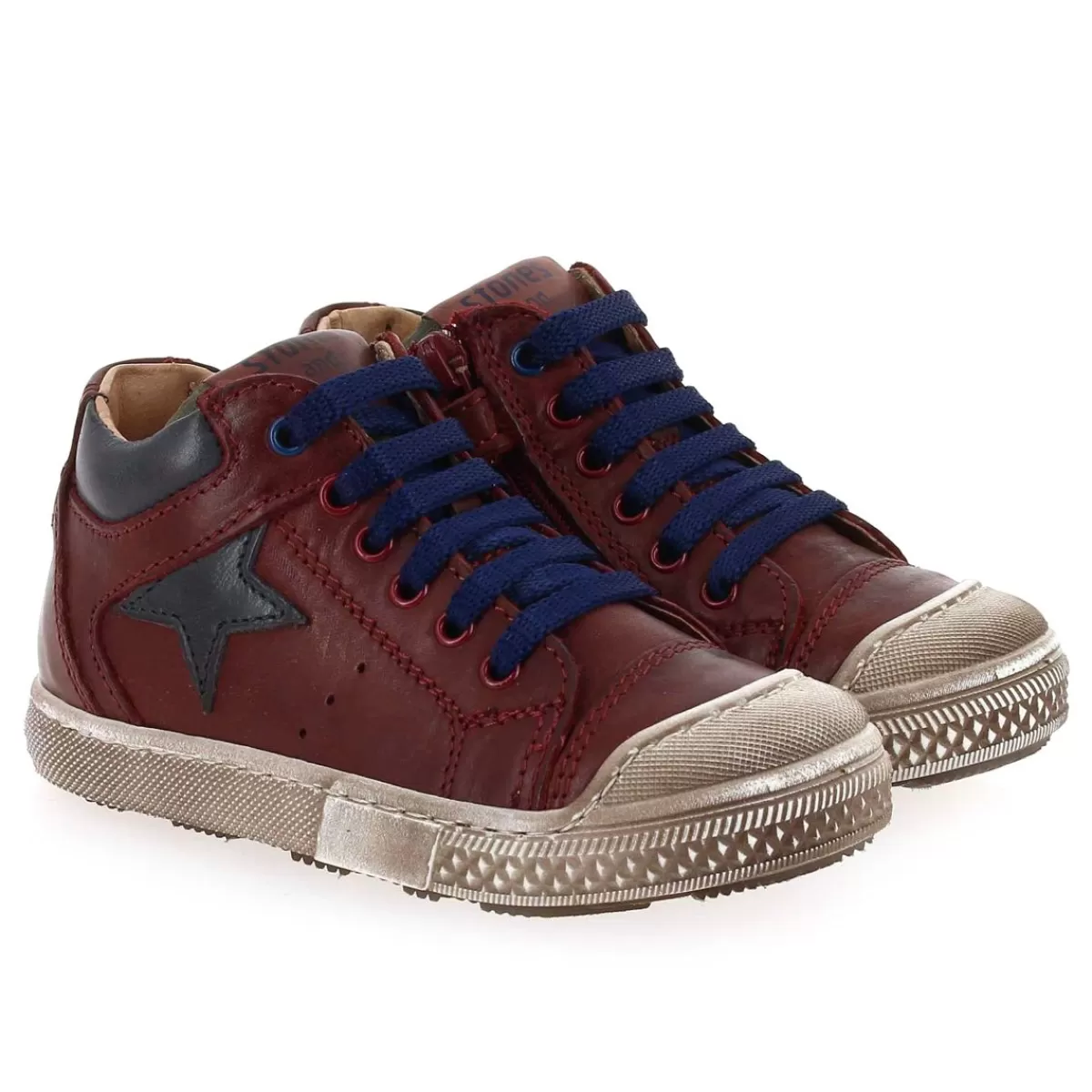 Stones and Bones Bottine | Leno - Bordeaux Marine