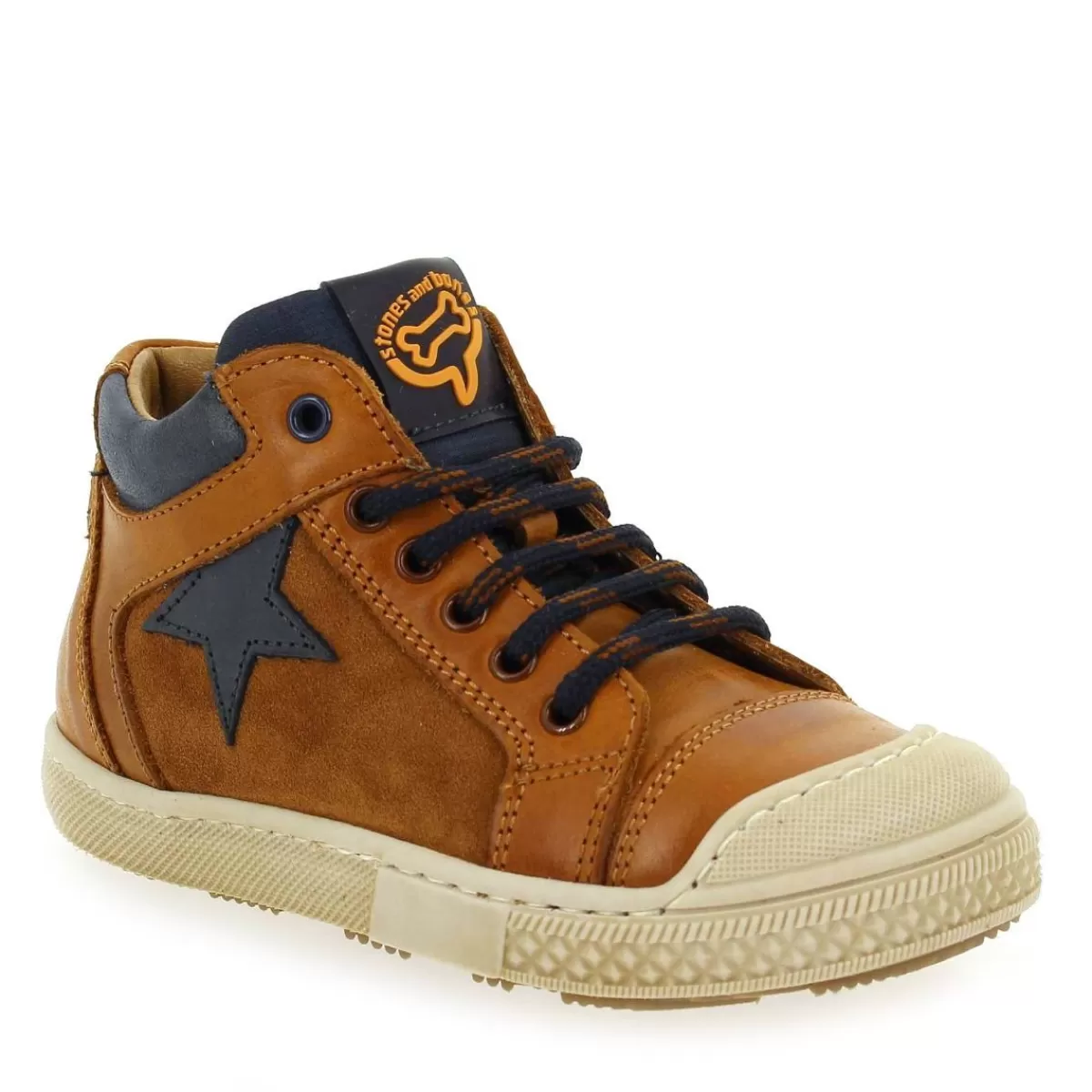 Stones and Bones Bottine | Lent - Cognac Navy