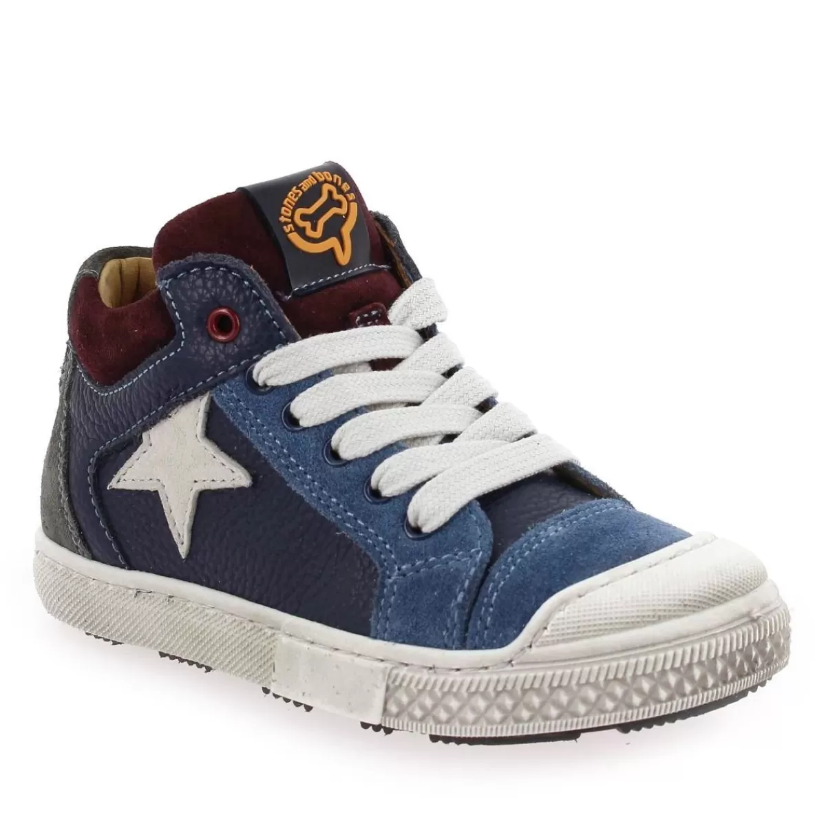 Stones and Bones Bottine | Lent H23 - Marine Bordeaux