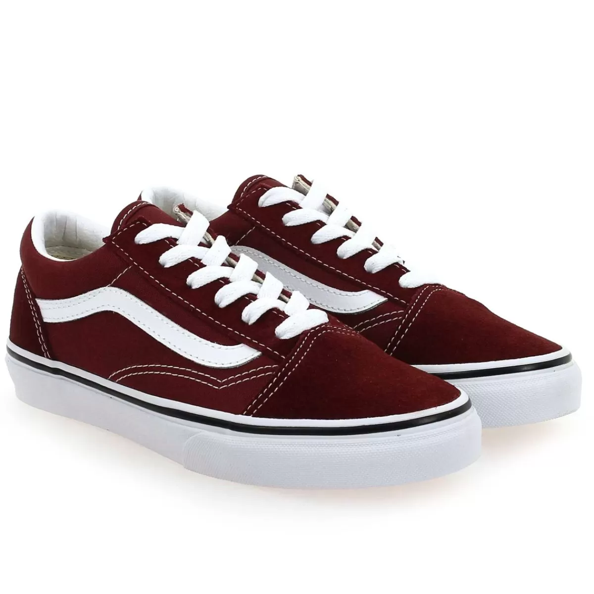 Vans Basket | Old Skool Kid - Bordeaux Blanc