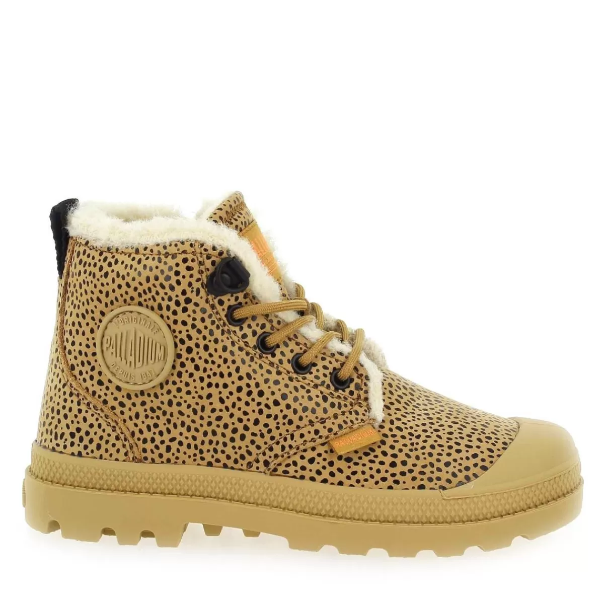 Palladium Bottine | Pampa Hi Wool Kid Leo - Beige Noir