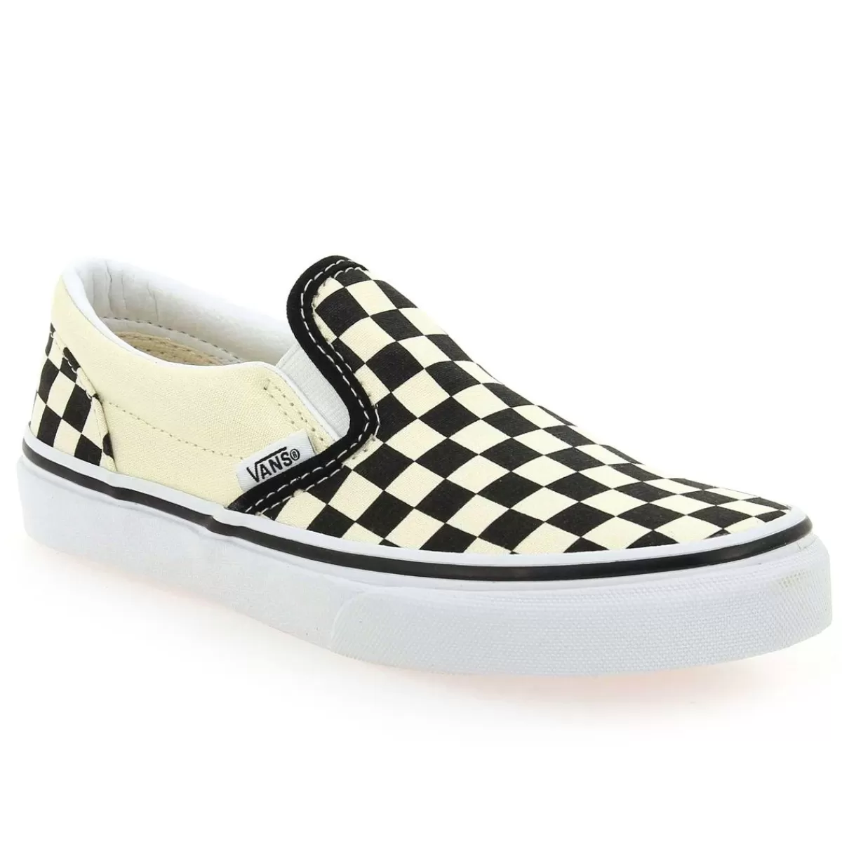 Vans Basket | Slip - On Kid - Blanc Noir