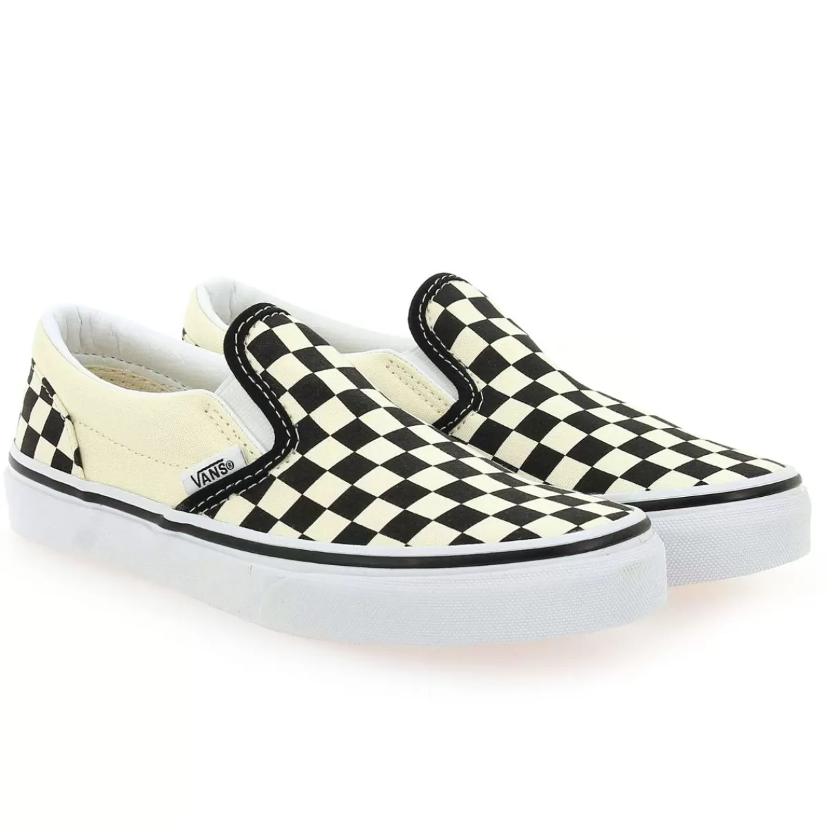 Vans Basket | Slip - On Kid - Blanc Noir