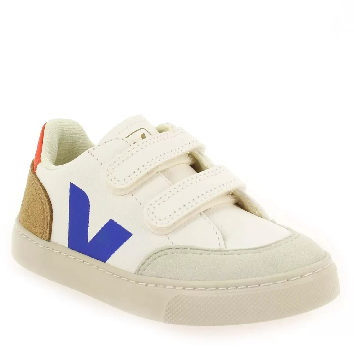 Veja Basket | Small V12 Velcro H23 - Blanc Bleu