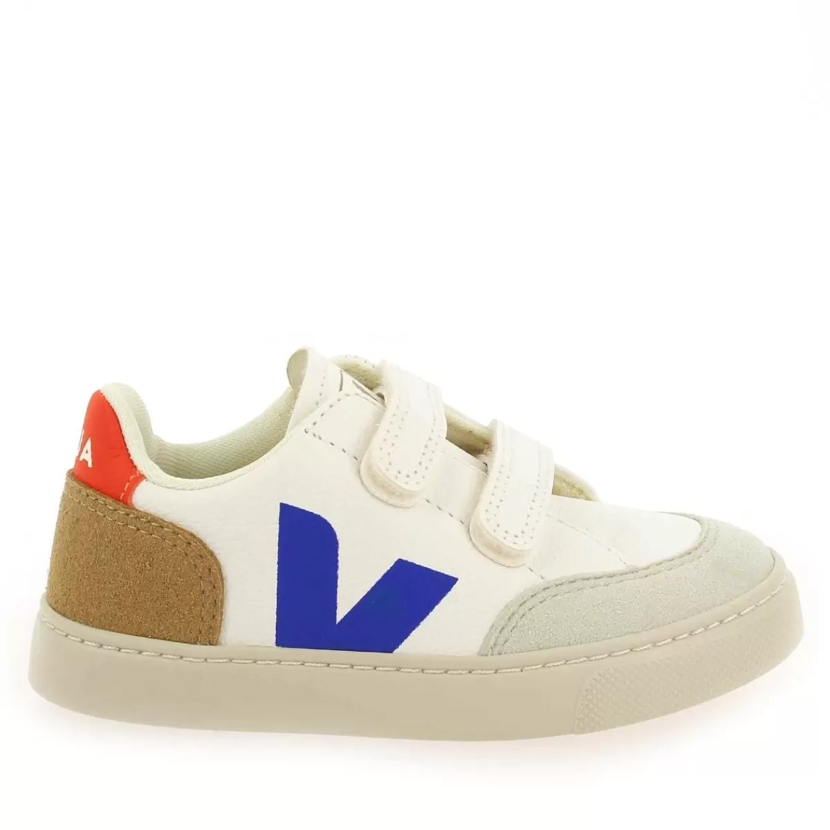 Veja Basket | Small V12 Velcro H23 - Blanc Bleu