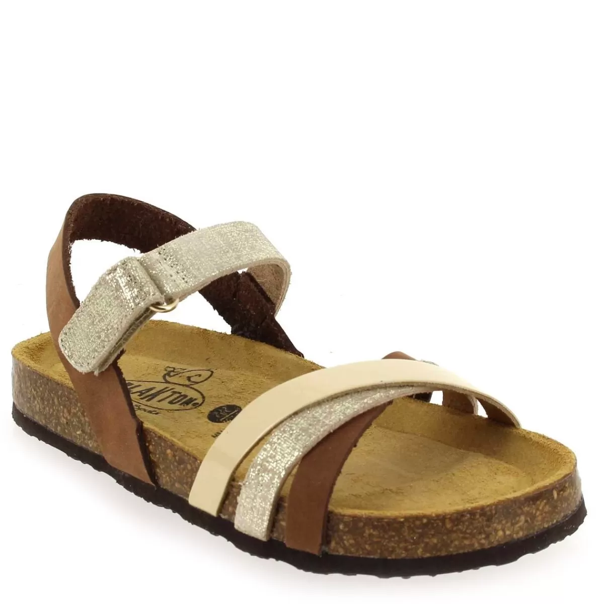 Plakton Sandale | Sofia - Camel Argent