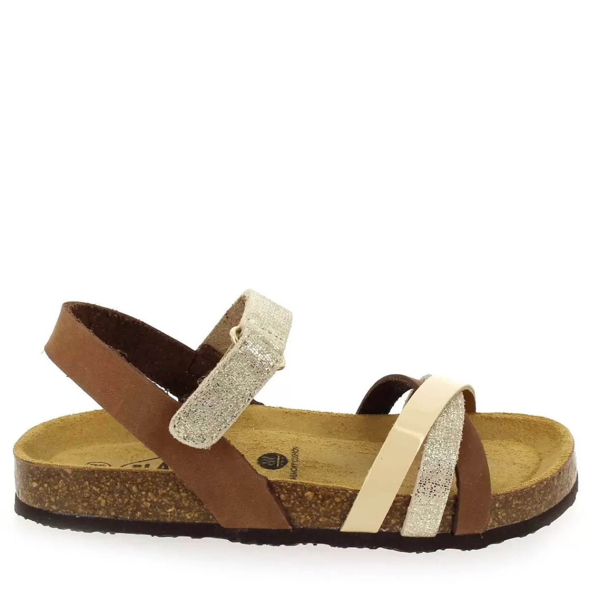 Plakton Sandale | Sofia - Camel Argent