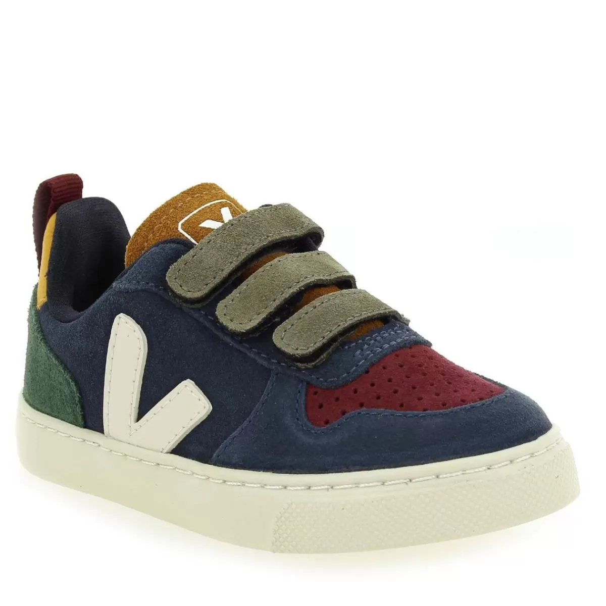 Veja Basket | V - 10 Velcro H22 - Marine Multi