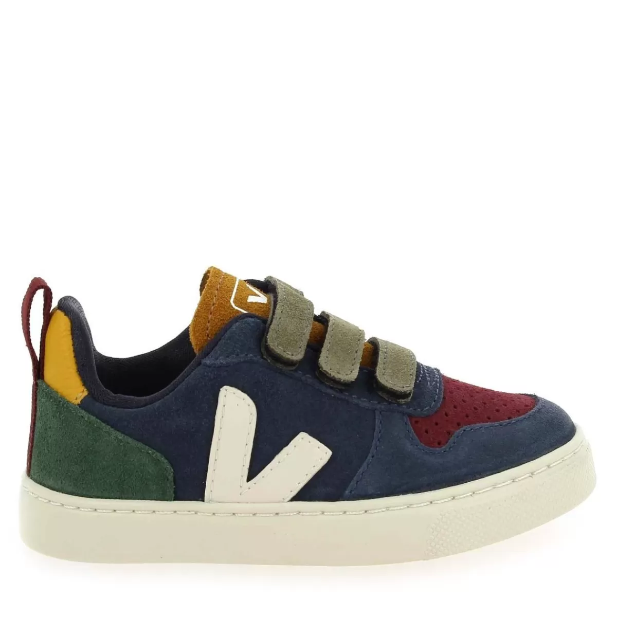 Veja Basket | V - 10 Velcro H22 - Marine Multi